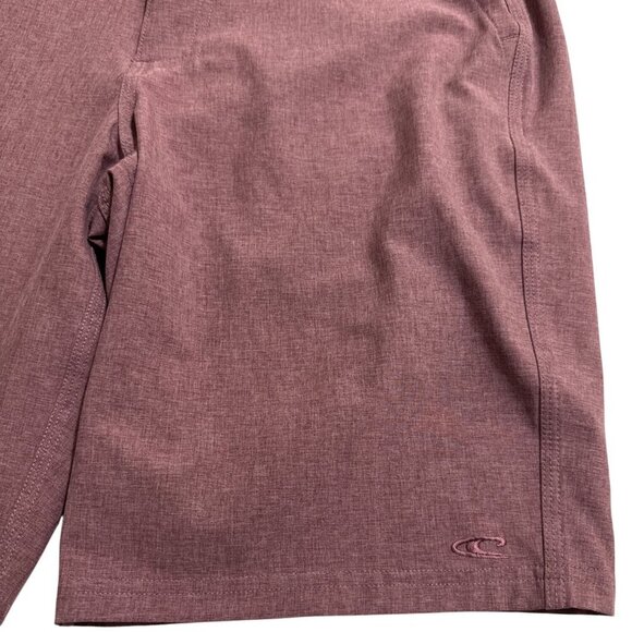 O'Neill Men's Hybrid Stretch Shorts Size 31 Waist Button Closure Heather Pink - Picture 3 of 14